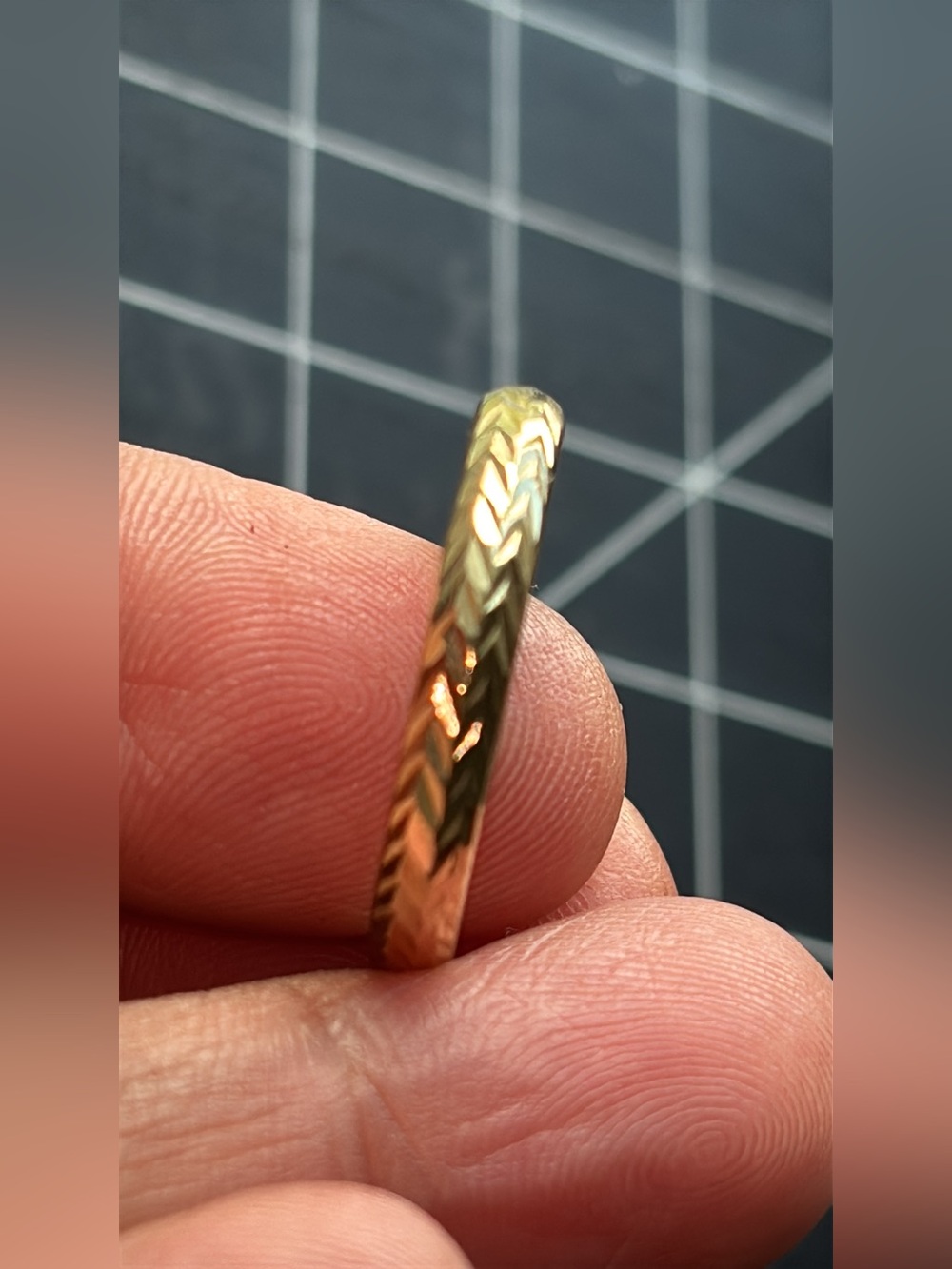 14k Gold Diamond Cut Band Ring Thumb Ring Wedding Ring